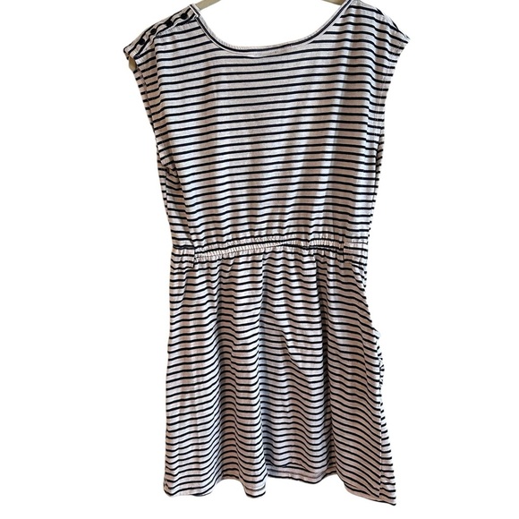 Self Esteem striped front pocket shirt dress m - Picture 2 of 6